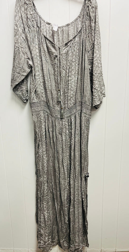 Dress Casual Maxi By Venus In Grey, Size: 1x