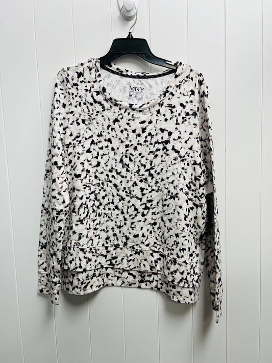 Top Long Sleeve By Marc New York In Purple & White, Size: Xl