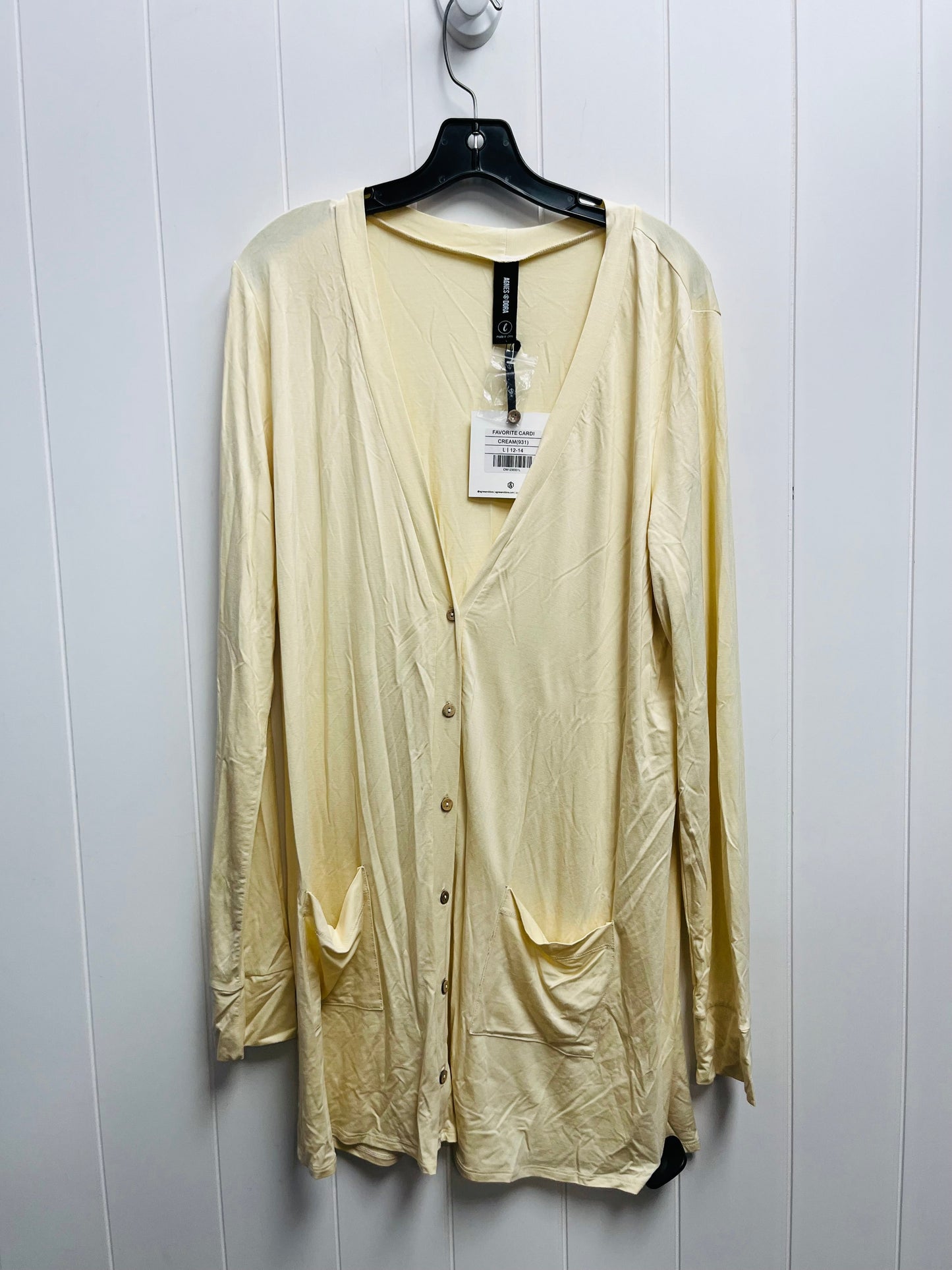 Cardigan By Agnes & Dora In Cream, Size: L