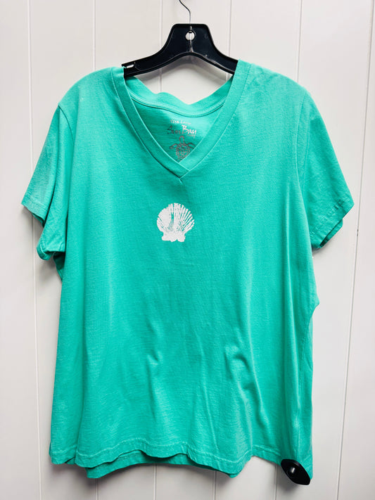 Top Short Sleeve By Clothes Mentor In Green, Size: Xl