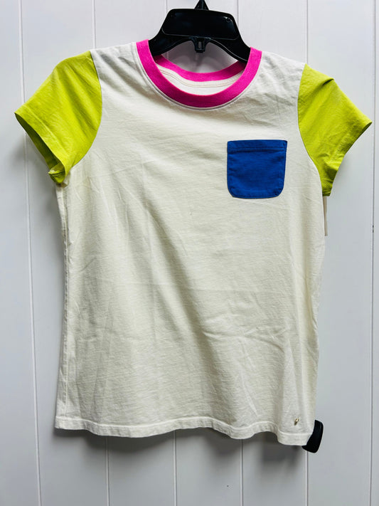 Top Short Sleeve By Kate Spade In Pink & Yellow, Size: S