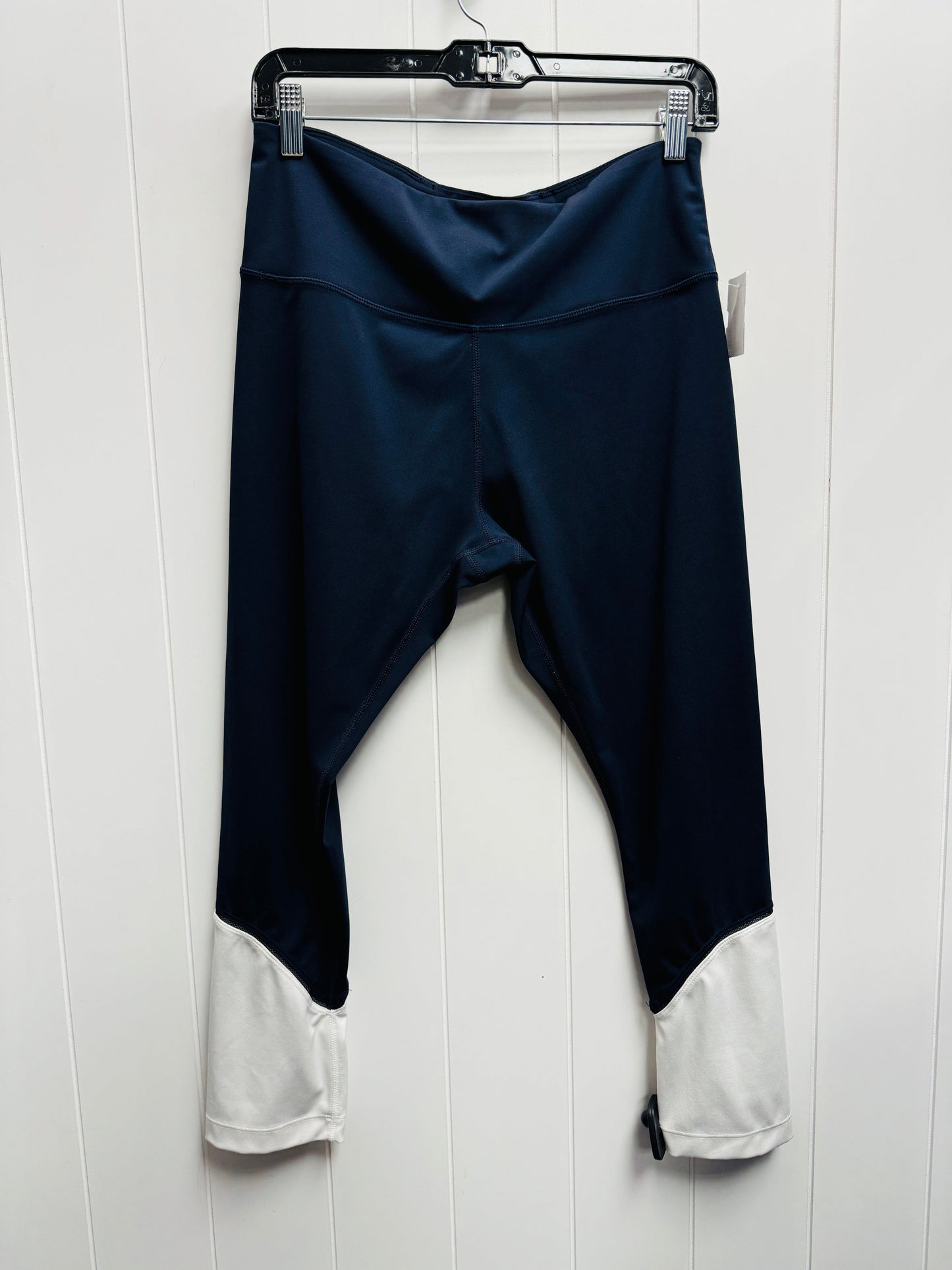 Athletic Leggings By Kate Spade In Blue & White, Size: L