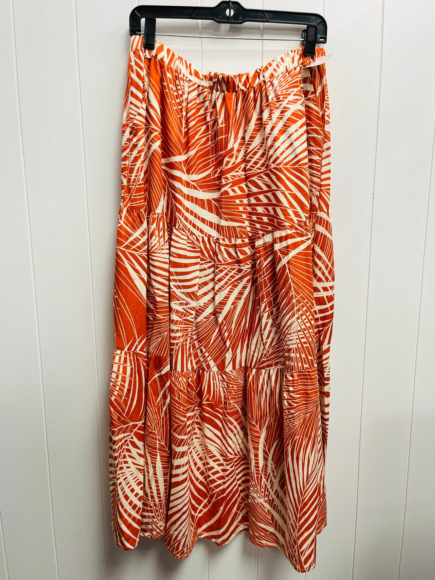 Skirt Maxi By PANAMA JACK  In Orange & White, Size: L