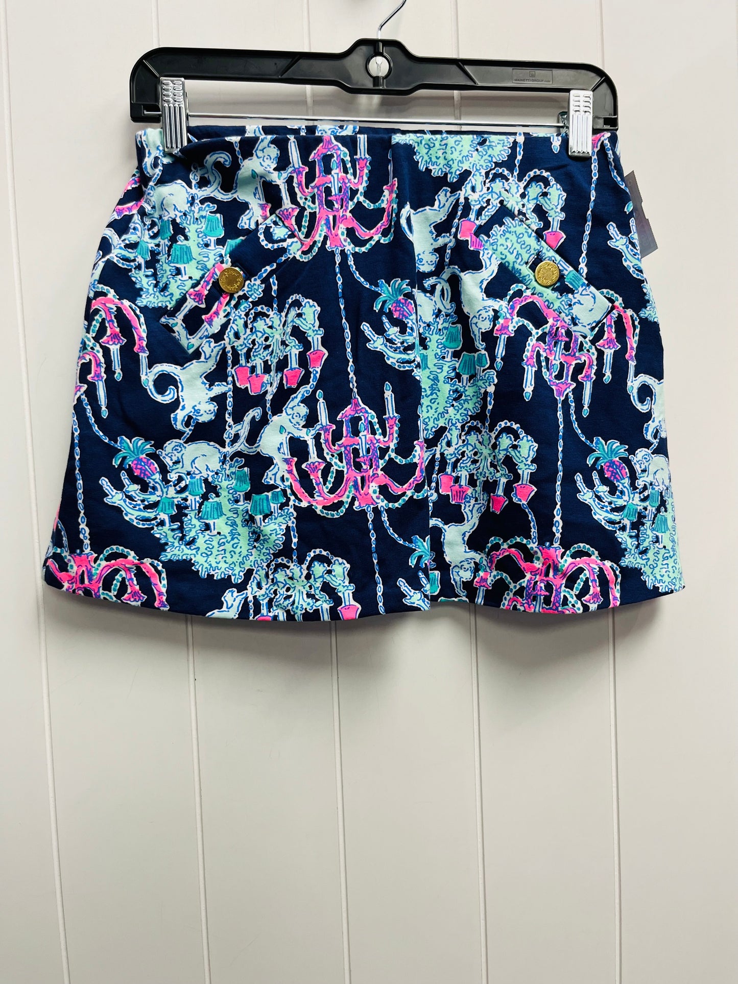 Skort Designer By Lilly Pulitzer In Blue & Pink, Size: Xs