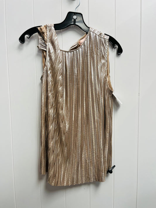 Top Short Sleeve By Chicos In Gold, Size: M