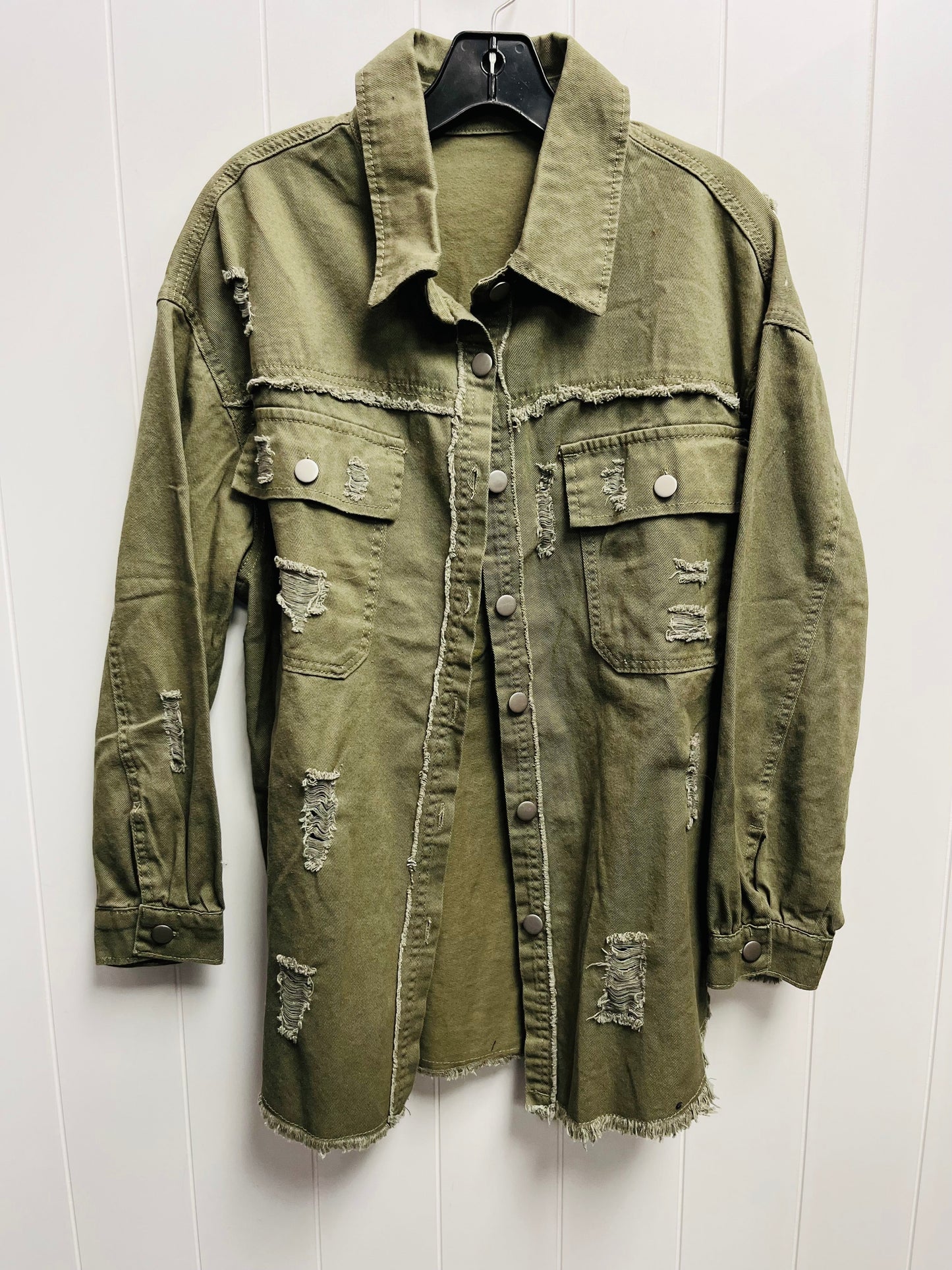 Jacket Shirt By Amazon Essentials In Green, Size: Xl