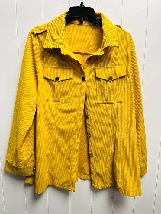 Jacket Shirt By Amazon Essentials In Yellow, Size: Xxl