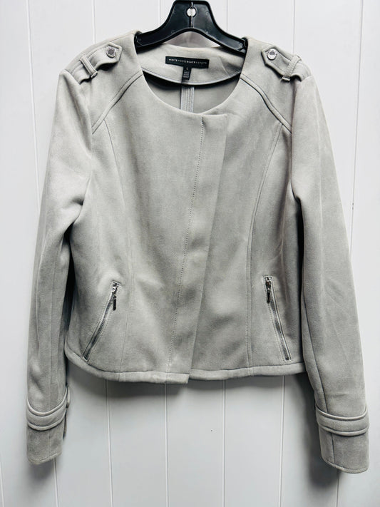 Jacket Moto By White House Black Market In Grey, Size: L