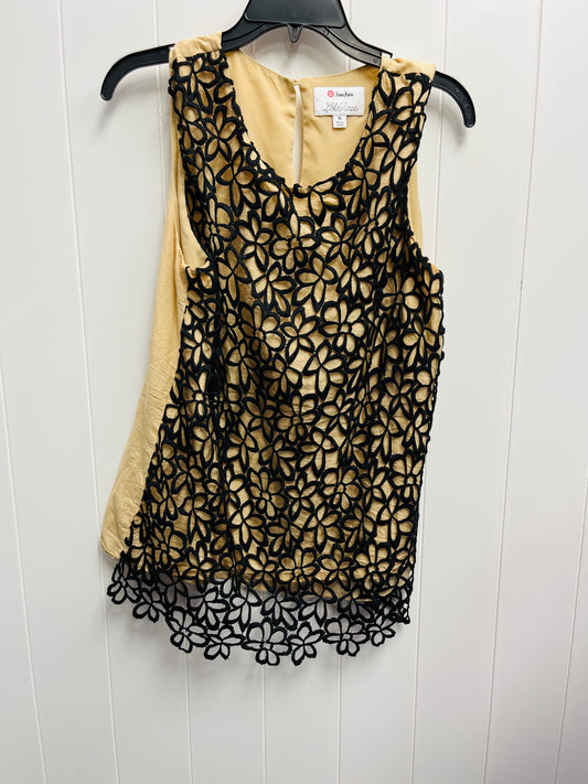 Top Sleeveless Designer By Neiman Marcus In Black & Brown, Size: Xl