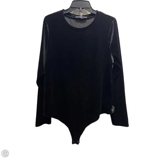 Top Long Sleeve By Good American In Black, Size: S