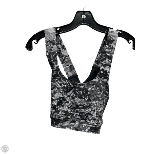 Athletic Bra By Lululemon In Black & Green, Size: 10