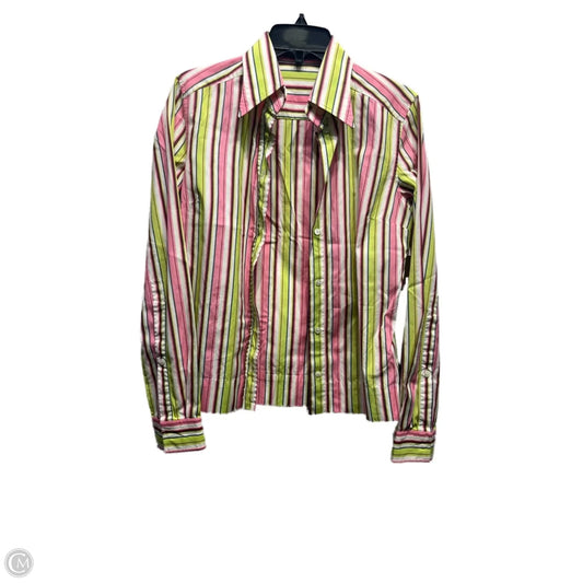 Top Long Sleeve Luxury Designer By Dolce And Gabbana In Green & Pink, Size: M