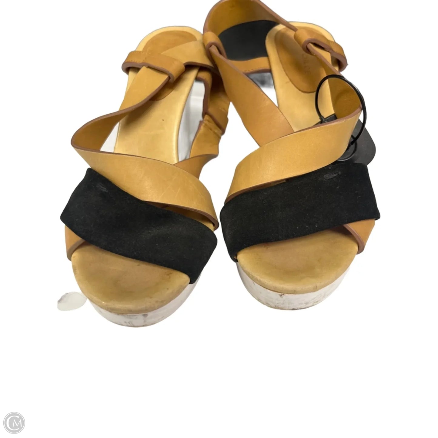 Sandals Designer By See By Chloe In Black & Tan, Size: 6.5
