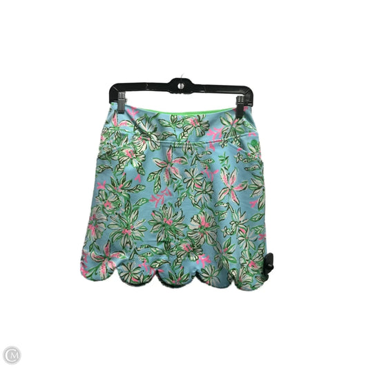 Skort Designer By Lilly Pulitzer In Blue & Green, Size: 0