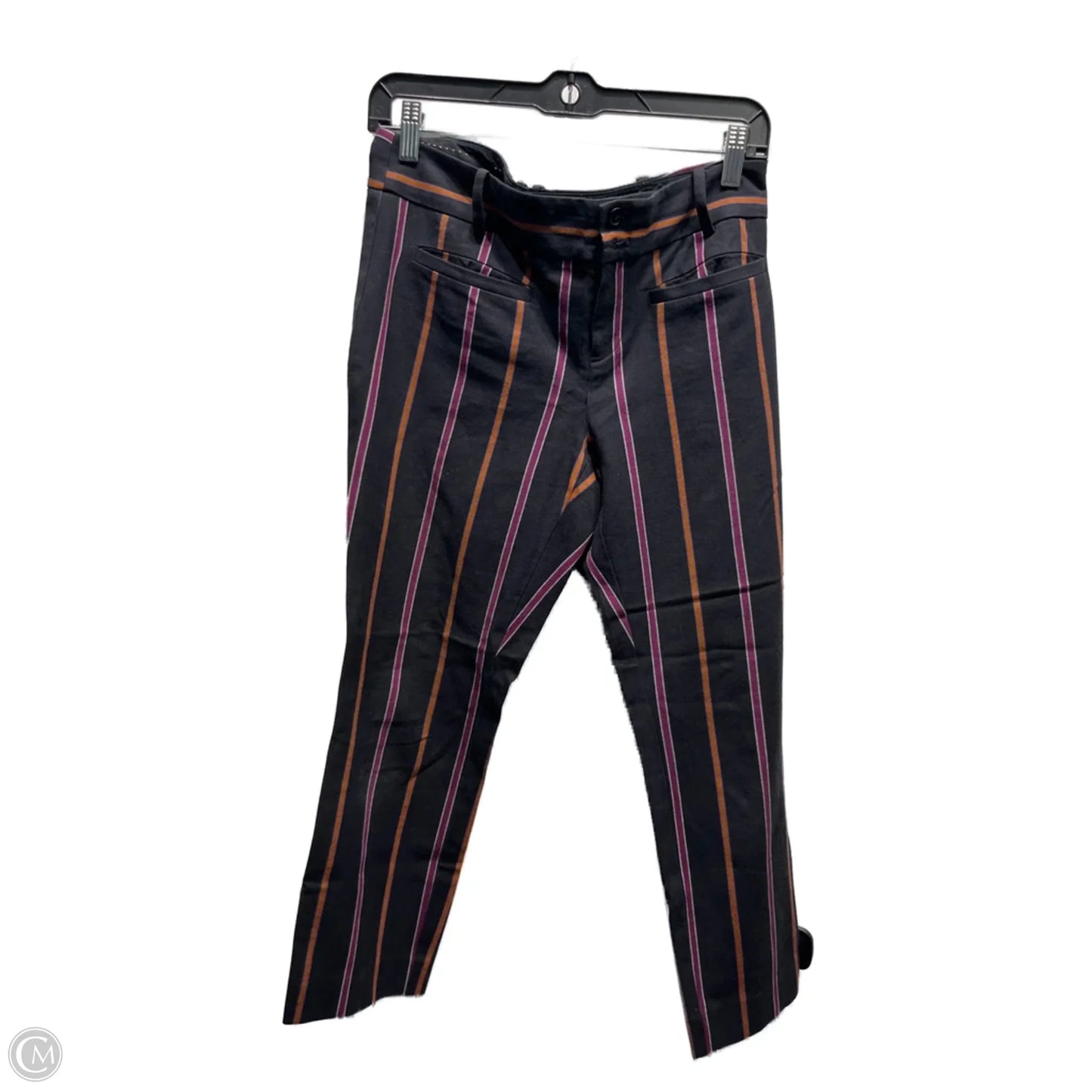 Capris By Anthropologie In Black & Purple, Size: 6