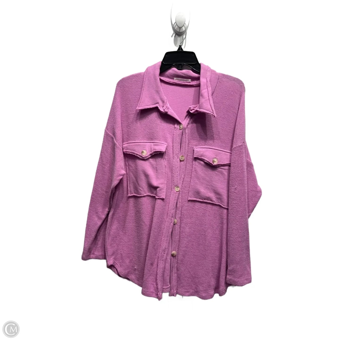 Top Long Sleeve By Bucketlist In Purple, Size: L