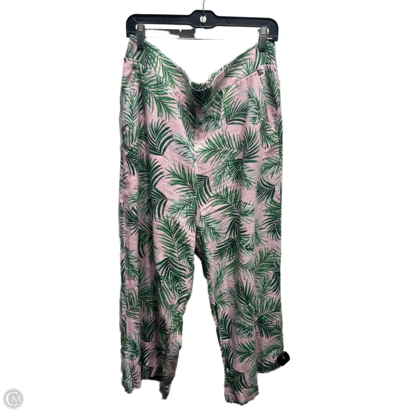 Pants Linen By Kensie In Green & Purple, Size: Xl