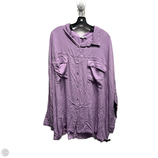 Top Long Sleeve By White Birch In Purple, Size: 3x
