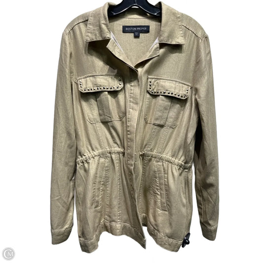 Jacket Utility By Boston Proper In Gold, Size: L