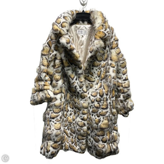 Coat Faux Fur & Sherpa By Clothes Mentor In Cream & Tan, Size: L