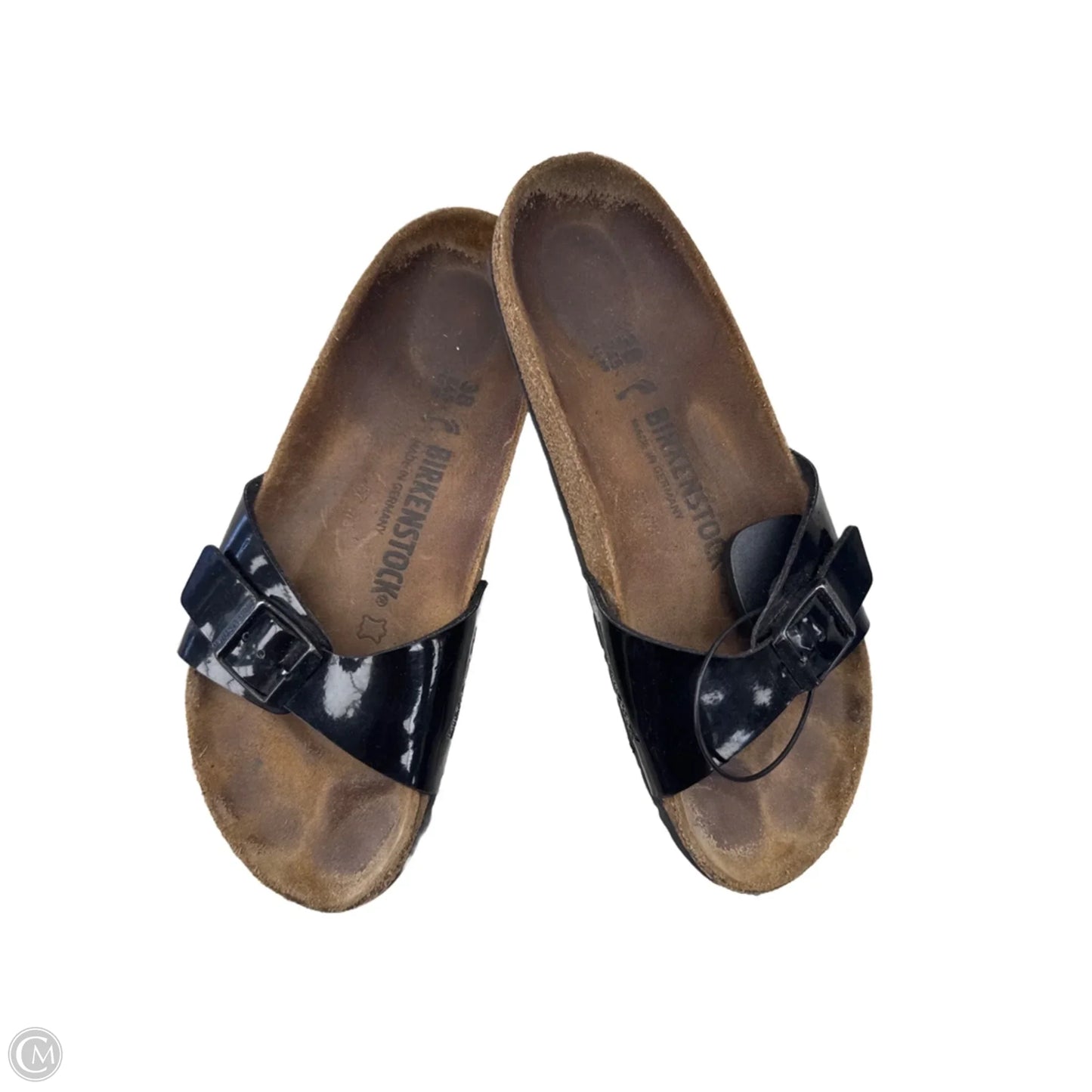 Sandals Flats By Birkenstock In Black, Size: 8