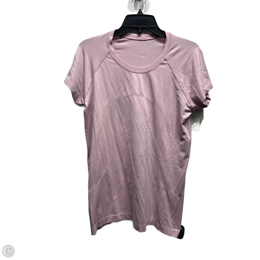 Athletic Top Short Sleeve By Lululemon In Purple, Size: 12
