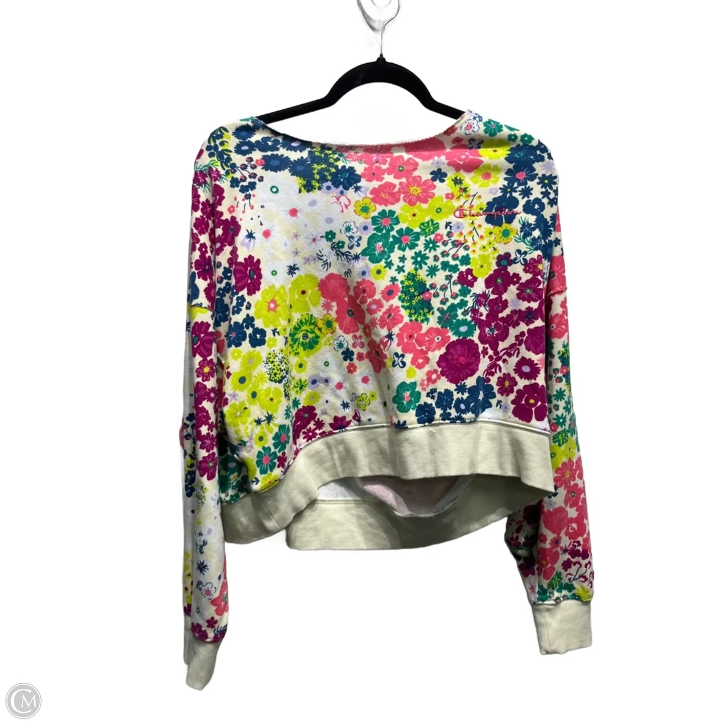 Sweatshirt Crewneck By Champion In Pink & Purple, Size: M