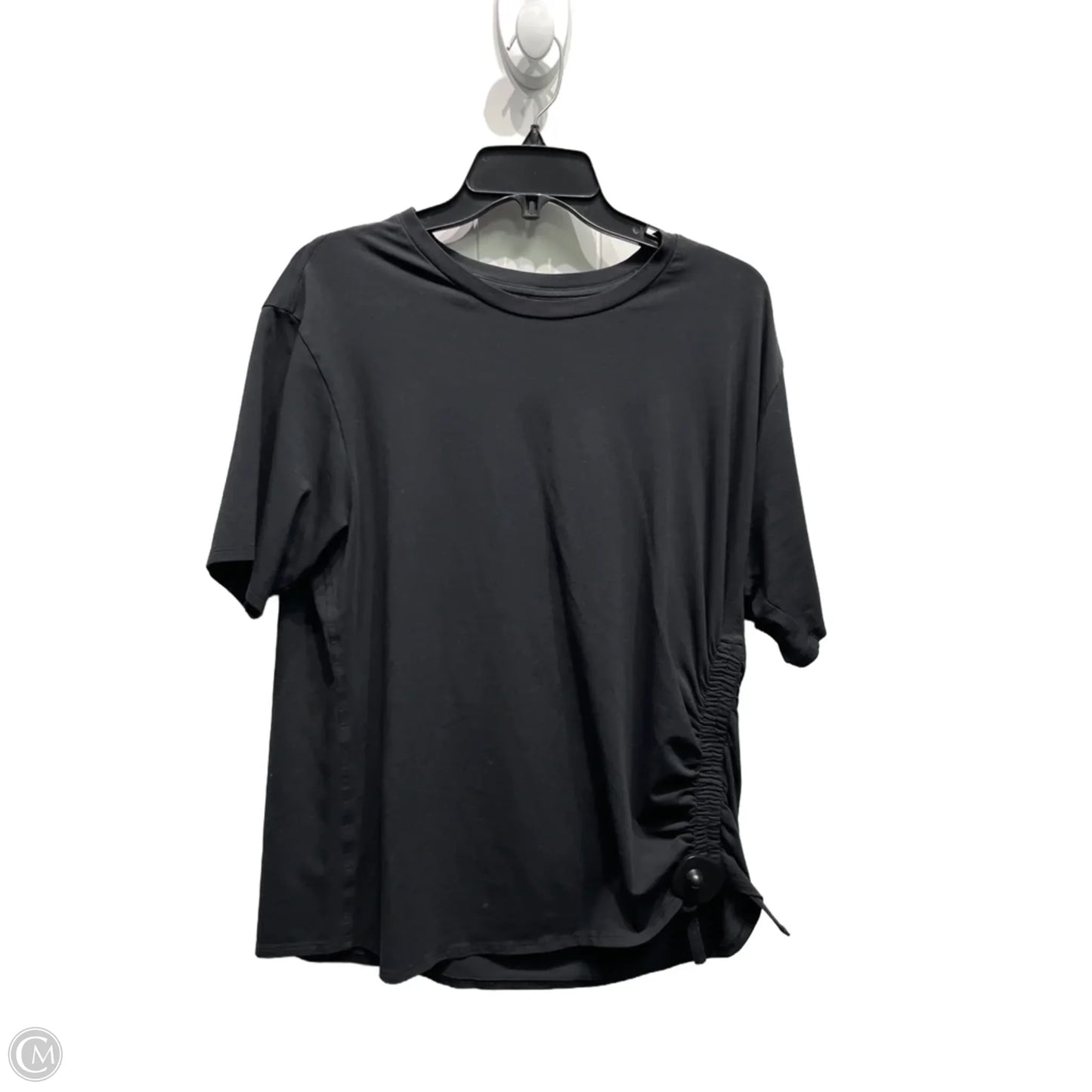 Athletic Top Short Sleeve By Lululemon In Black, Size: M