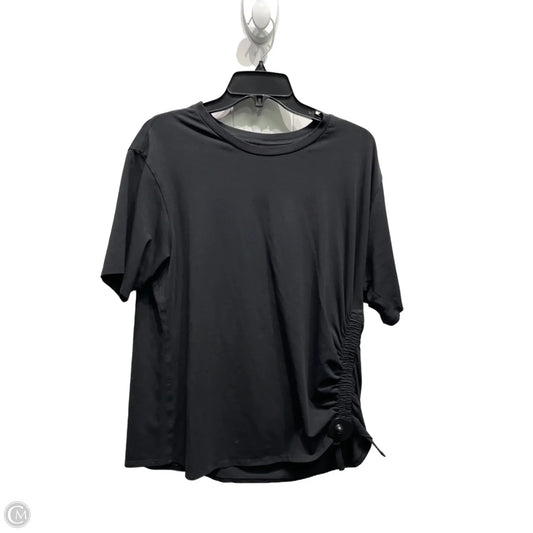 Athletic Top Short Sleeve By Lululemon In Black, Size: M