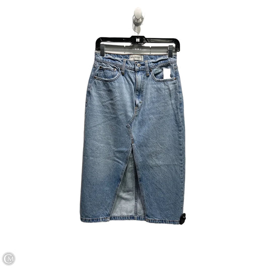 Skirt Maxi By Abercrombie And Fitch In Blue Denim, Size: 2p