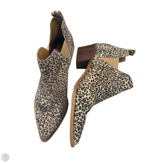 Boots Ankle Heels By Dolce Vita In Brown & Cream, Size: 10