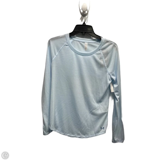 Athletic Top Long Sleeve Crewneck By Under Armour In Blue, Size: S