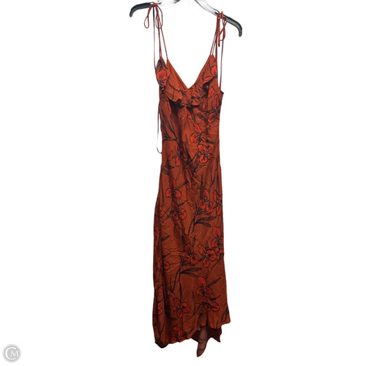 Dress Casual Maxi By Anthropologie In Black & Orange, Size: S