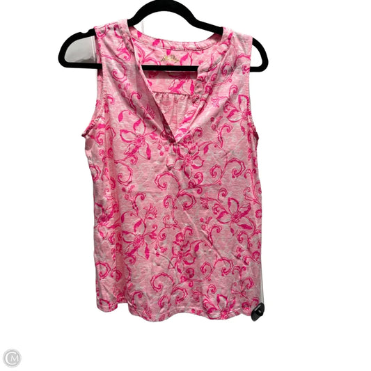 Top Sleeveless Designer By Lilly Pulitzer In Pink, Size: S