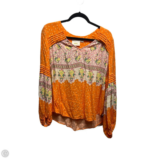 Top Long Sleeve By Maeve In Orange, Size: S