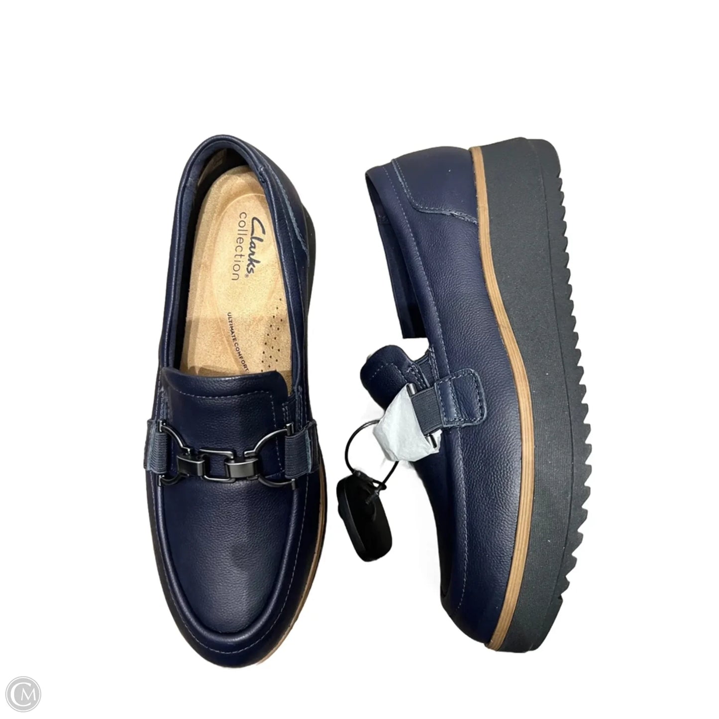 Shoes Flats By Clarks In Black, Size: 9.5