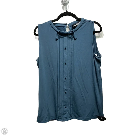 Top Sleeveless Designer By Karl Lagerfeld In Blue, Size: M