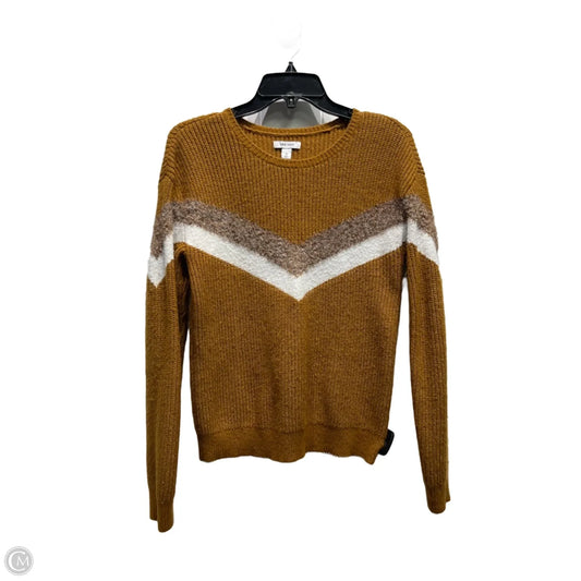 Sweater By Nine West Apparel In Brown & Cream, Size: Xs