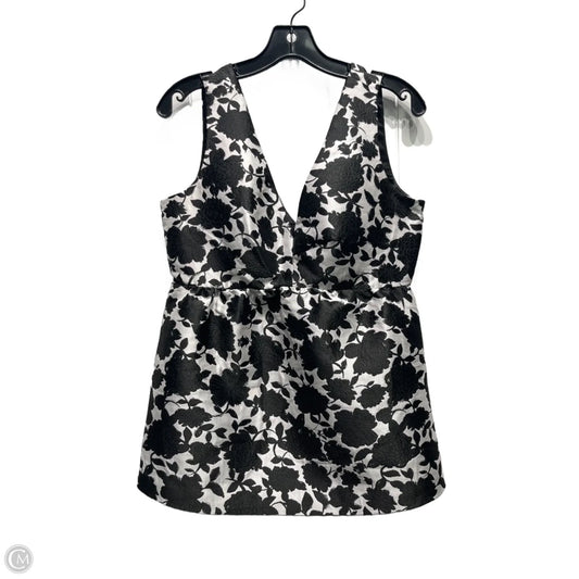 Top Sleeveless Designer By Kate Spade In Black & White, Size: L