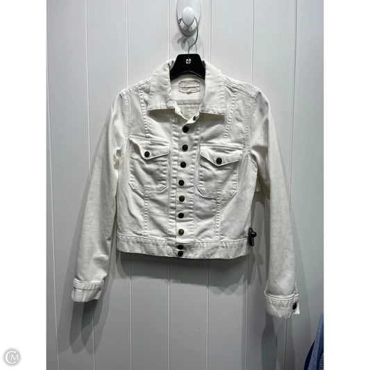 Jacket Denim By Current/elliott In White, Size: 0