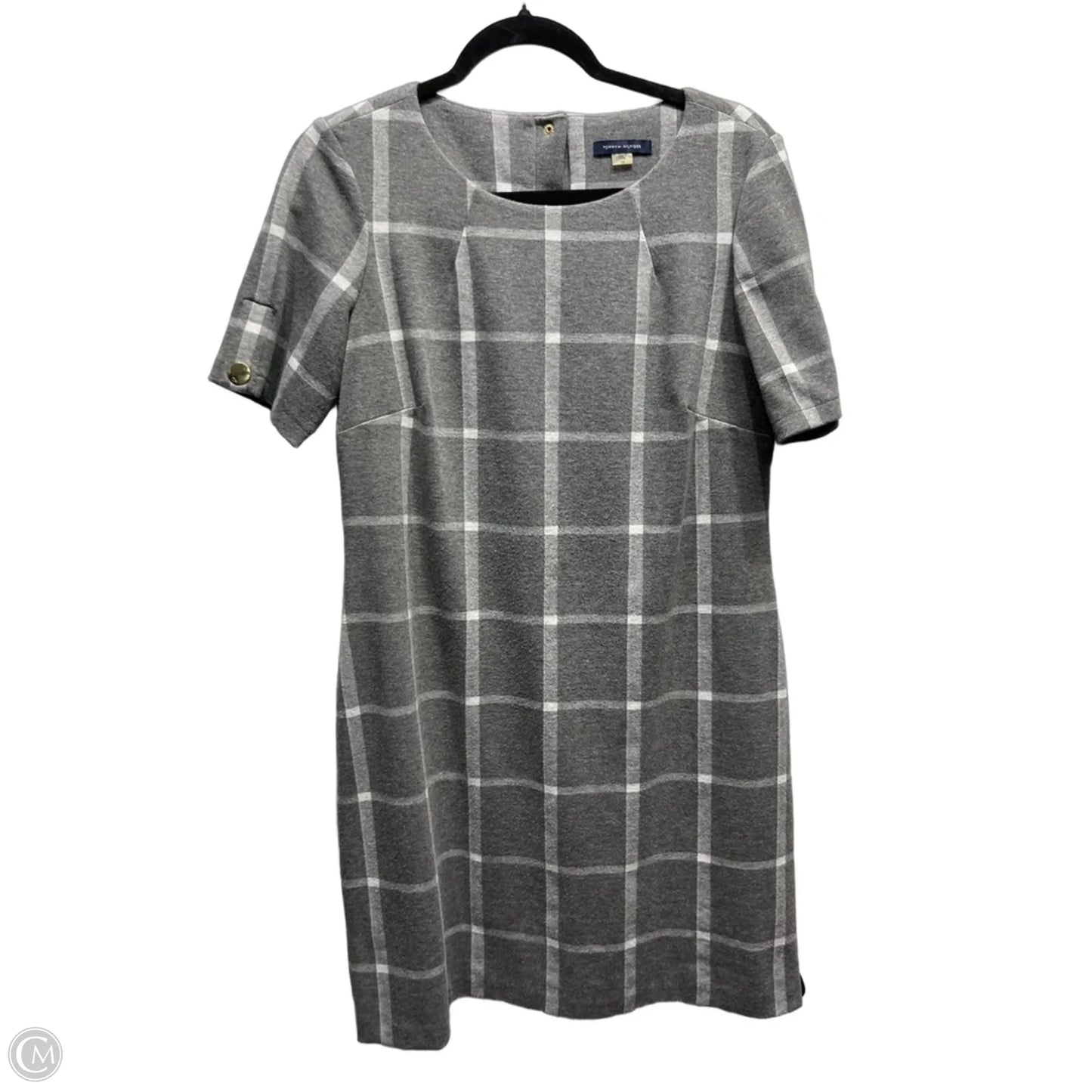 Dress Work By Tommy Hilfiger In Grey & White, Size: 12