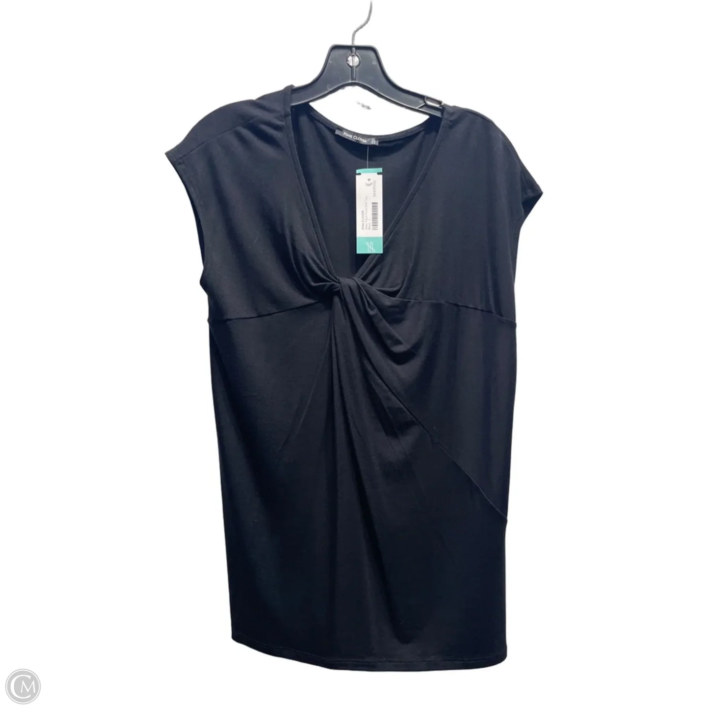 Top Short Sleeve By Pink Clover In Black, Size: L