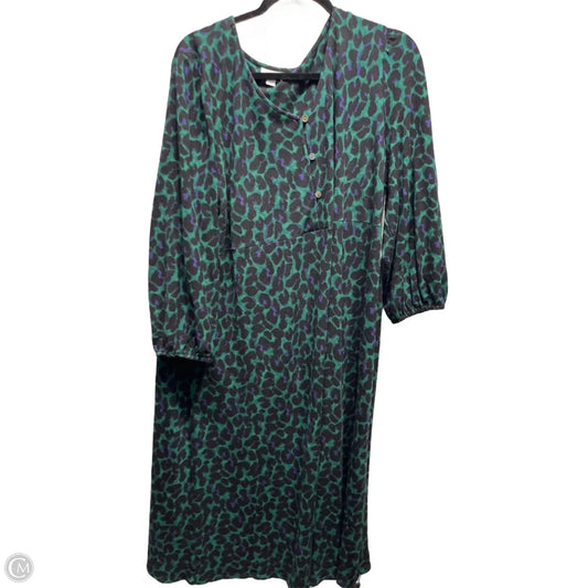 Dress Casual Short By J. Jill In Green & Purple, Size: Xl