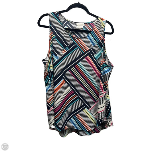 Top Sleeveless By Van Heusen In Blue & Green, Size: Xl
