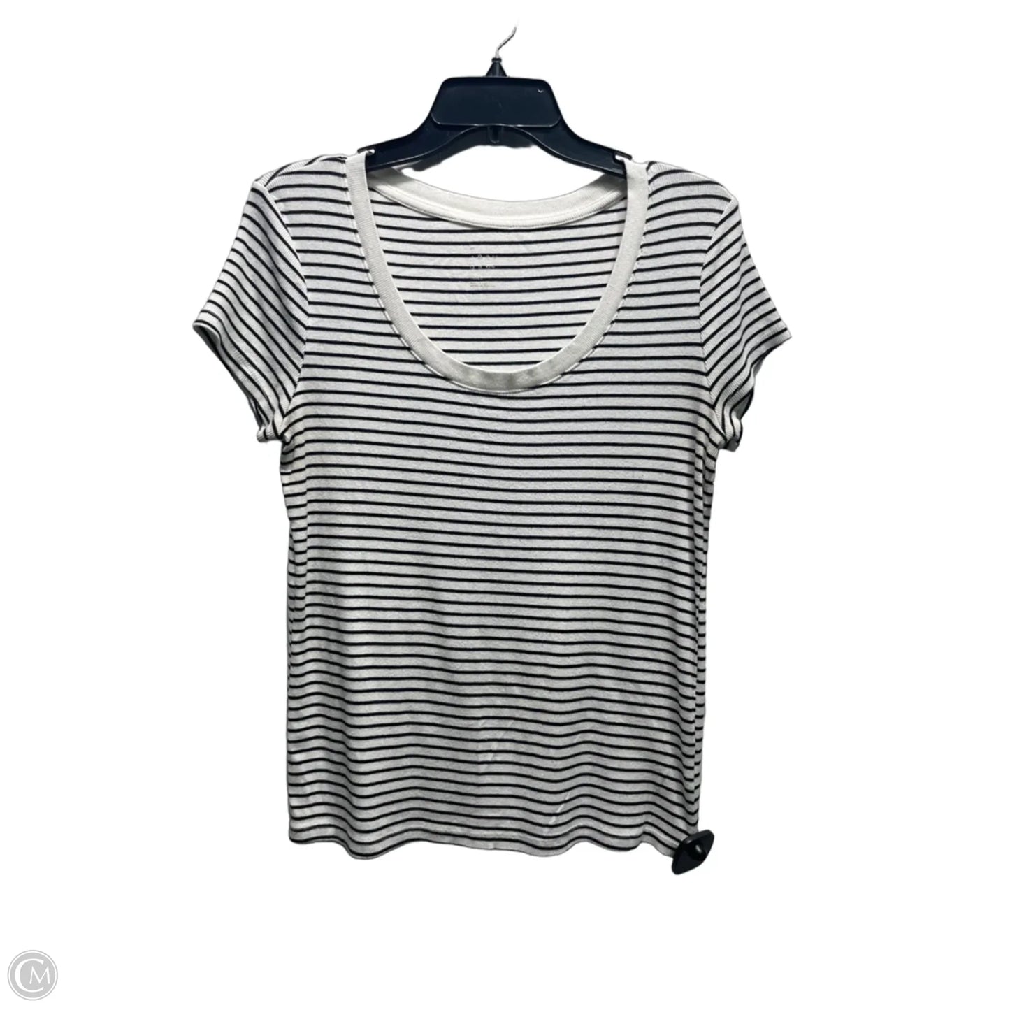 Top Short Sleeve By A New Day In Black & White, Size: L