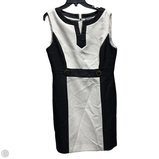 Dress Work By Tahari By Arthur Levine In Black & White, Size: 14