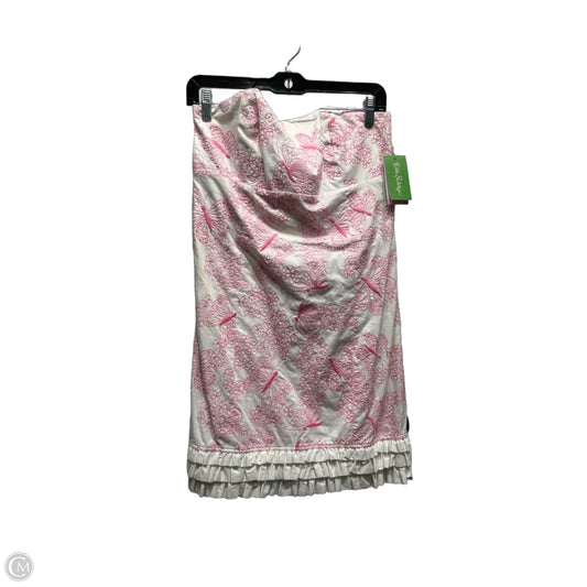 Dress Designer By Lilly Pulitzer In Pink & White, Size: 10