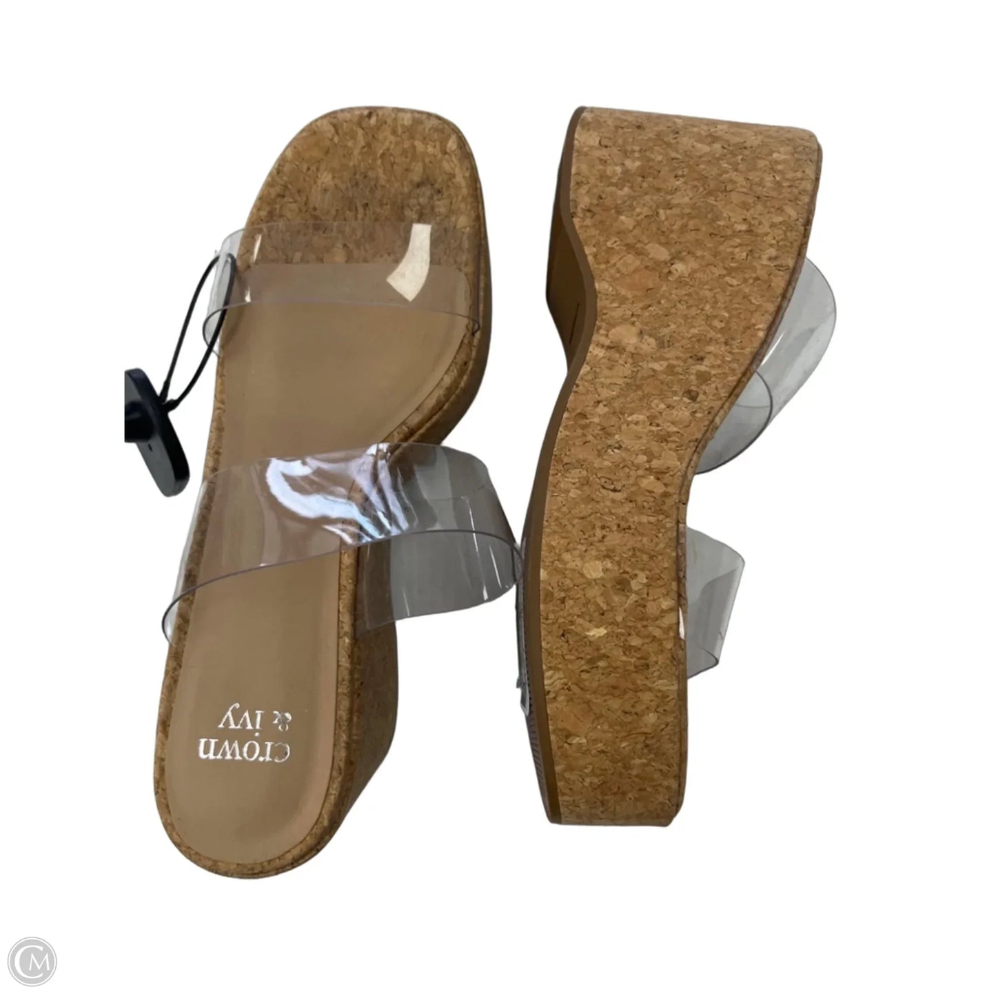 Sandals Heels Platform By Crown And Ivy In Clear, Size: 7.5