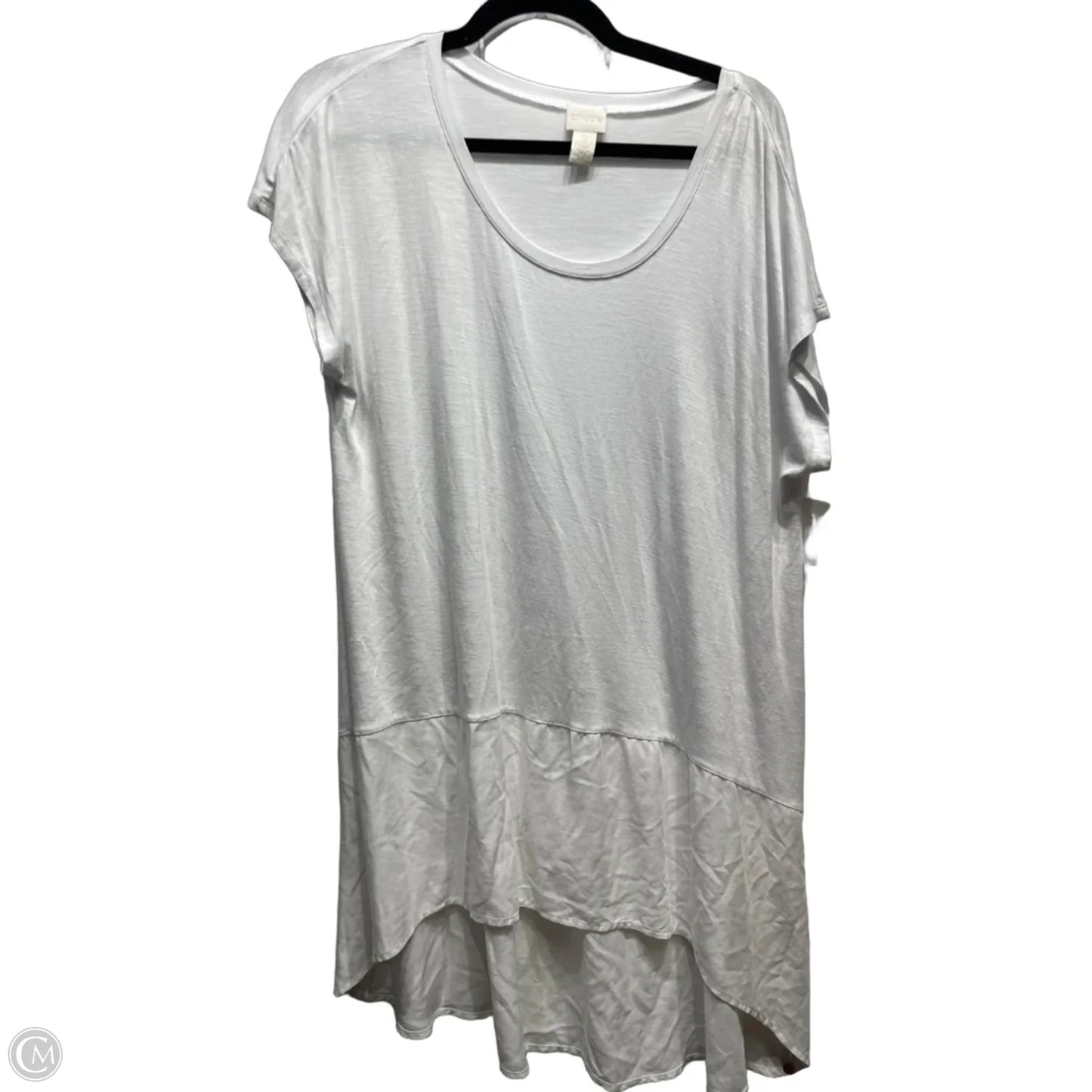 Top Short Sleeve By Chicos In White, Size: L