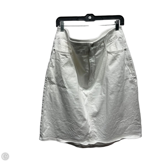 Skirt Mini & Short By Not Your Daughters Jeans In White Denim, Size: 14